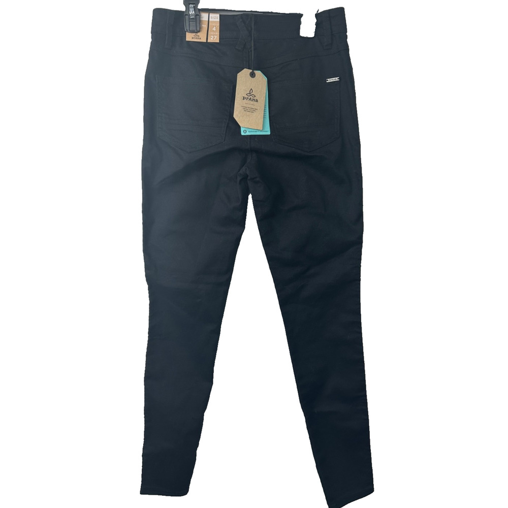 NEW Prana Oday Black Women’s Jeans Size 4 27” Inseam Denim Organic Cotton D9